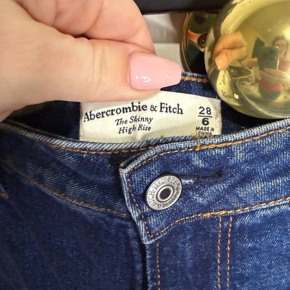 Bundle 2 Abercrombie & Fitch Women's Jeans Bundle Size 28 High Rise Skinny - Picture 5 of 6